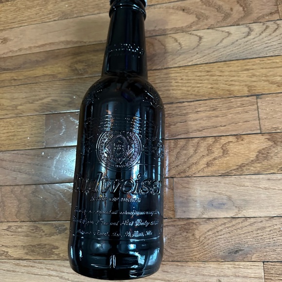 Vintage 2000 Dale Earnhardt Jr Large BUDWEISER Glass Bottle Coin Bank 14” - Picture 4 of 6